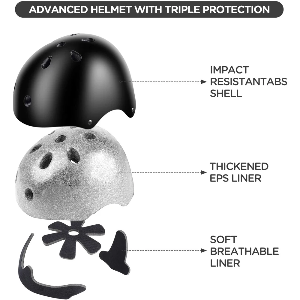 7 قطع/مجموعة من وسادات الركبة  - مراجعة Scooter Helmet Set وسعره