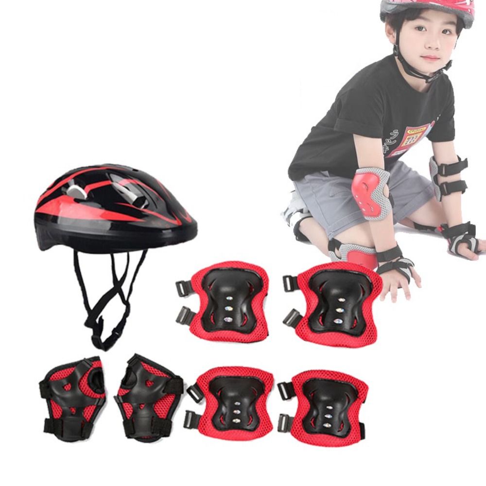 وسادات الركبة والكوع للأطفال ، - مراجعة Scooter Helmet Set وسعره