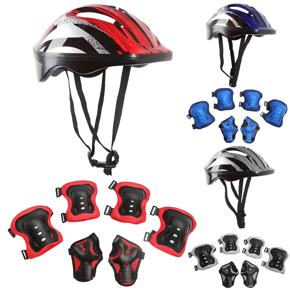 دراجة الرياضة مجموعة تروس واقي - مراجعة Scooter Helmet Set وسعره
